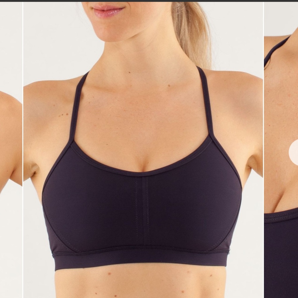 Lululemon breather easy bra size 10 black swan purple rare find - Picture 6 of 8